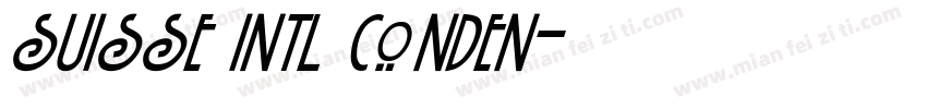 suisse intl conden字体转换
